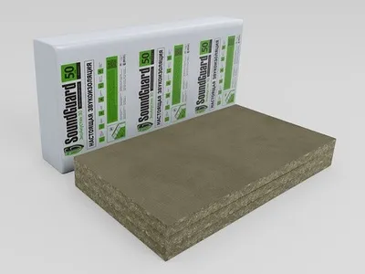 Плита звукопоглощающая SoundGuard ЭкоАкустик 1250х600х50