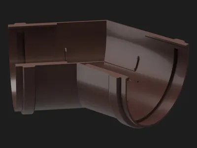 Угловой элемент желоба 135° Docke Premium, Графит, Каштан, Шоколад, Пломбир