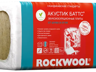 Звукоизоляция Rockwool Акустик Баттс