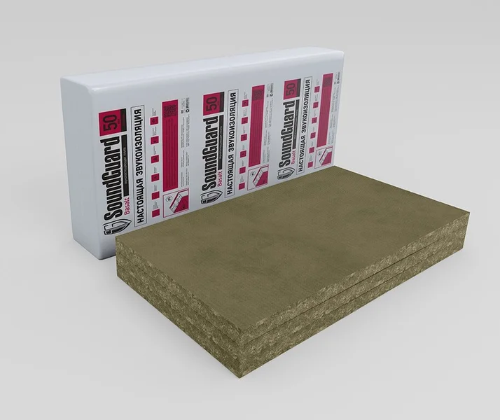 SoundGuard Basalt 50 — базальтовая плита 1200×600×50 мм